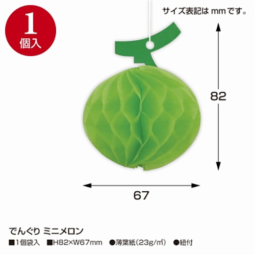 ササガワ　でんぐり　ミニメロン　４６－８２４９　１セット（５個）3