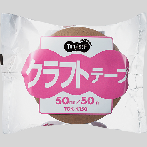 たのめーる】TANOSEE クラフトテープ 50mm×50m 厚み約0.14mm 1 たのめーる】TANOSEE クラフトテープ 50mm×50m 厚み約0.14mm 1
