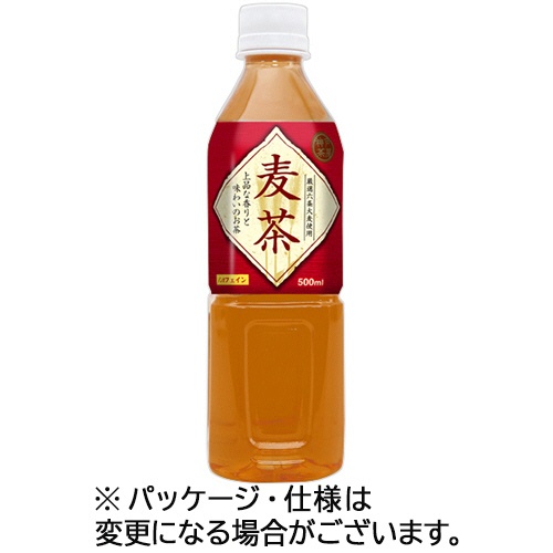 富永貿易　神戸茶房　麦茶　５００ｍＬ　ペットボトル　１セット（７２本：２４本×３ケース）1