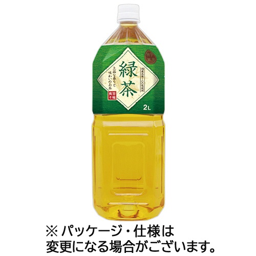 富永貿易　神戸茶房　緑茶　２Ｌ　ペットボトル　１セット（１８本：６本×３ケース）1