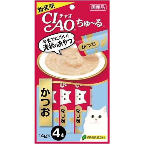 いなばペットフード　チャオ　ちゅーる　かつお　１４ｇ／本　１セット（２４本：４本×６パック）1