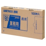 ジャパックス　業務用　メタロセン配合ゴミ袋　透明　９０Ｌ　ＢＯＸタイプ　ＴＮ９３　１セット（３００枚：１００枚×３箱）