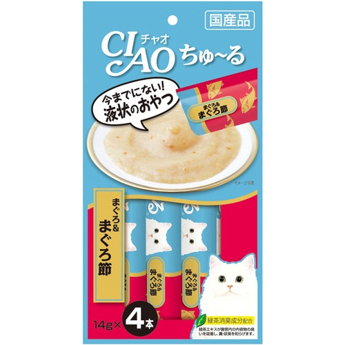 いなばペットフード　チャオ　ちゅーる　まぐろ＆まぐろ節　１４ｇ／本　１セット（２４本：４本×６パック）1