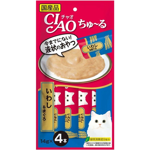 いなばペットフード　チャオ　ちゅーる　いわし＆まぐろ　１４ｇ／本　１セット（２４本：４本×６パック）1
