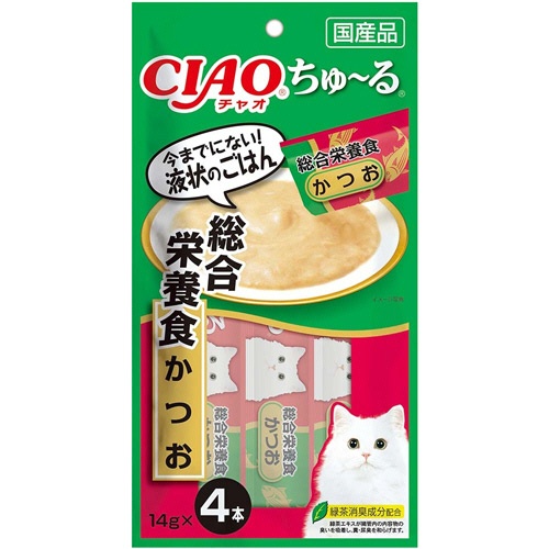 いなばペットフード　チャオ　ちゅーる　総合栄養食　かつお　１４ｇ／本　１セット（２４本：４本×６パック）1
