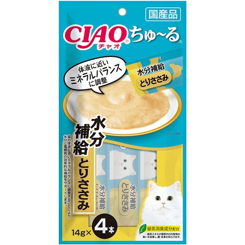 いなばペットフード　チャオ　ちゅーる　水分補給　とりささみ　１４ｇ／本　１セット（２４本：４本×６パック）1