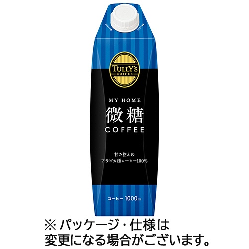 伊藤園　タリーズコーヒー　マイホーム　微糖　１０００ｍｌ　紙パック（口栓付）　１セット（１２本：６本×２ケース）1