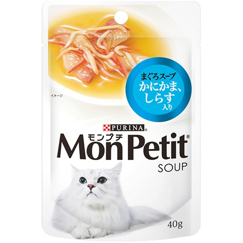 ネスレ　モンプチスープ　まぐろスープ　かにかま、しらす入り　４０ｇ　１セット（１２パック）1