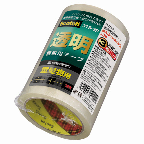 たのめーる】3M スコッチ 透明梱包用テープ 重量物用 厚み0.09mm たのめーる】3M スコッチ 透明梱包用テープ 重量物用 厚み0.09mm