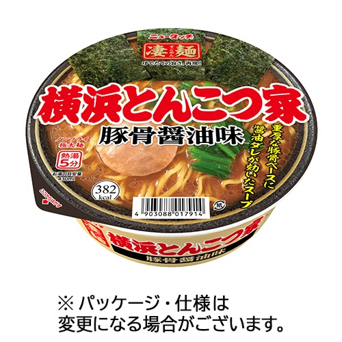 ヤマダイ　ニュータッチ　凄麺　横浜とんこつ家　１２２ｇ　１ケース（１２食）1