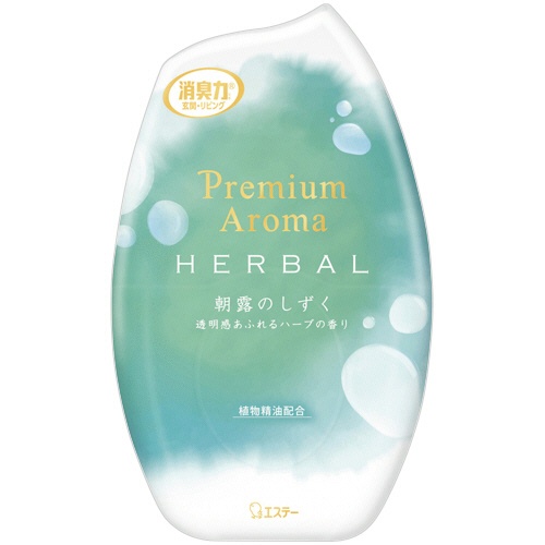 エステー　お部屋の消臭力　Ｐｒｅｍｉｕｍ　Ａｒｏｍａ　ＨＥＲＢＡＬ　朝露のしずく　４００ｍＬ　１セット（３個）1