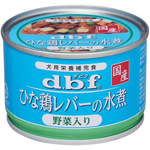 デビフペット　ｄｂｆ　ひな鶏レバーの水煮　野菜入り　１５０ｇ　１セット（６缶）1