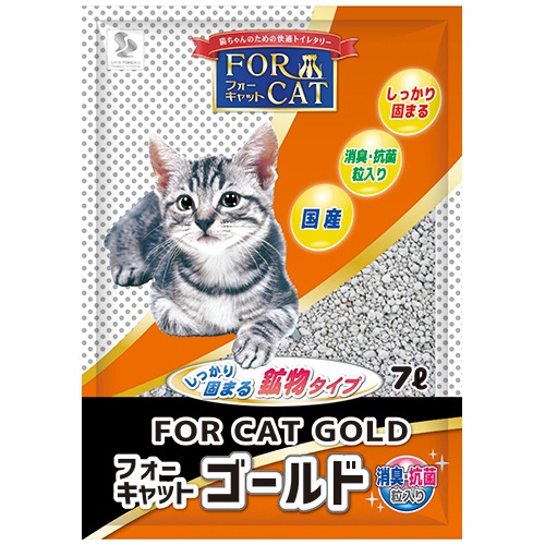 新東北化学工業　猫砂　フォーキャット　ゴールド　７Ｌ　１セット（２パック）1