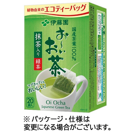 伊藤園　おーいお茶　抹茶入り緑茶　エコティーバッグ　１セット（６０バッグ：２０バッグ×３箱）1