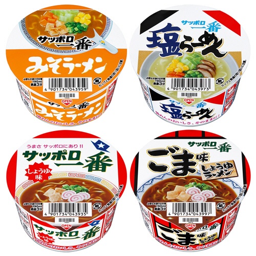 サンヨー食品　サッポロ一番　バラエティーパック　ミニどんぶり　１セット（２４食：４食×６パック）2