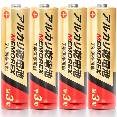 メモレックス・テレックス　アルカリ乾電池　単３形　ＬＲ６／１．５Ｖ　４０Ｓ７　１セット（２００本：４０本×５パック）1