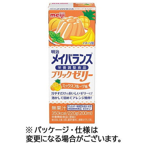 明治　メイバランスブリックゼリー　ミックスフルーツ味　２２０ｇ　１セット（２４本）1