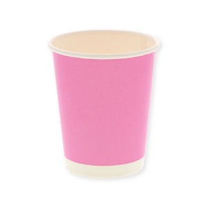 シモジマ　ＨＥＩＫＯ　紙コップ　ペーパーカップ　アイス・ホット兼用　８オンス（２９５ｍｌ）　ピンク　口径８０ｍｍ　＃００４５３５９３１　１セット（１０００個：５０個×２０パック）1