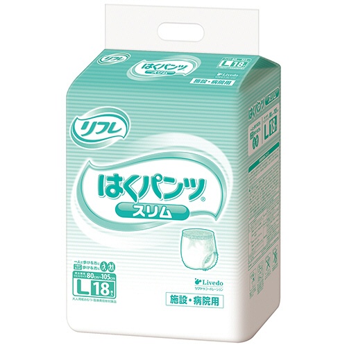 リブドゥコーポレーション　リフレ　はくパンツ　スリムタイプ　Ｌ　１セット（１０８枚：１８枚×６パック）1