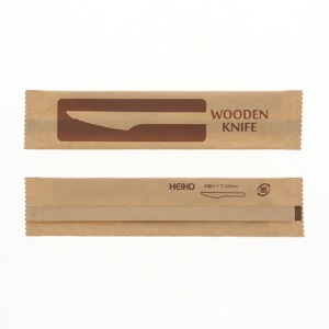 シモジマ　ＨＥＩＫＯ　木製ナイフ　１４０ｍｍ　未晒紙完封　＃００４５１４１３１　１セット（３０００本：１００本×３０パック）2