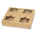 シモジマ　ＨＥＩＫＯ　Ｄカップホルダー　４個用　クラフト　＃００４２４７９００　１セット（２００枚：５０枚×４パック）