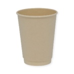 シモジマ 紙コップ 断熱バガス二重カップ PLAコート 12オンス(360ml) 1セット(500個:25個×20パック)