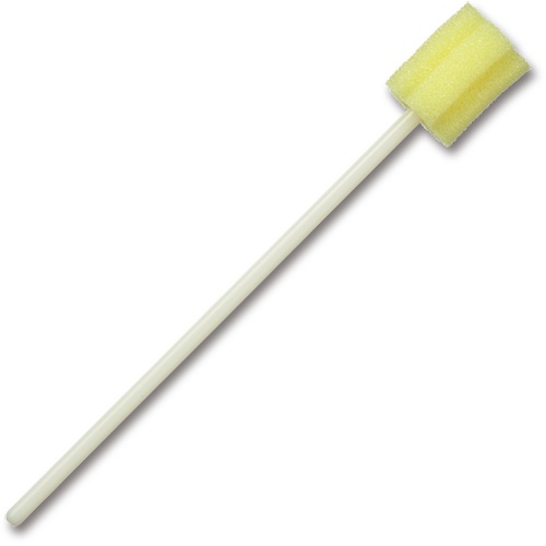 カワモト　マウスピュア　口腔ケアスポンジ　プラ軸　Ｌ　０３９－１０２０６３－００　１セット（１２００本：５０本×２４箱）2