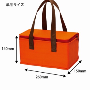 シモジマ　ＨＥＩＫＯ　不織布保冷バッグ　マルチ　オレンジ　＃００８７４０９７６　１セット（５枚）2