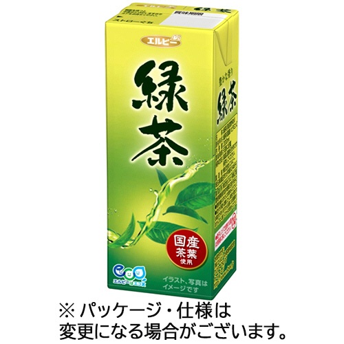 エルビー　緑茶　２００ｍＬ　紙パック　１セット（９０本：３０本×３ケース）1