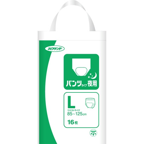 王子ネピア　ネピアテンダー　パンツタイプ　夜用　Ｌ　１セット（６４枚：１６枚×４パック）1