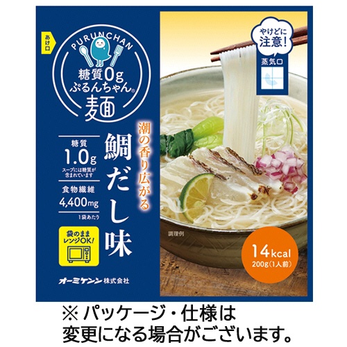 オーミケンシ　糖質０ｇぷるんちゃん麺　鯛だし味　２００ｇ／パック　１セット（１２パック）1