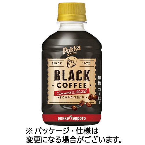 ポッカサッポロ　ポッカコーヒー　ブラック　スムース＆マイルド　２７０ｍＬ　ペットボトル　１ケース（２４本）1