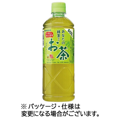 サンガリア　あなたの抹茶入りお茶　６００ｍＬ　ペットボトル　１セット（７２本：２４本×３ケース）1