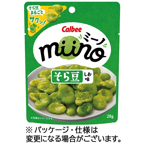 カルビー　ｍｉｉｎｏ　そら豆　しお味　２８ｇ　１セット（１２パック）1