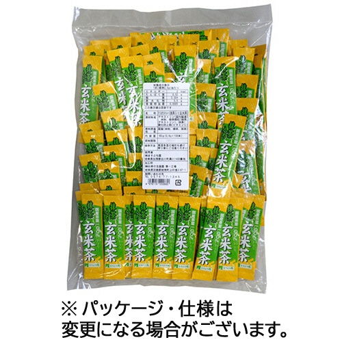 ますぶち園　インスタント抹茶入り玄米茶スティック　１セット（３００本：１００本×３袋）1