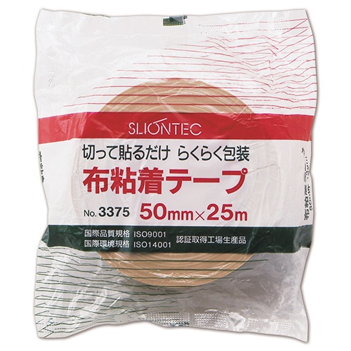 スリオンテック　布テープ　Ｎｏ．３３７５００　５０ｍｍ×２５ｍ　厚み０．２６ｍｍ　Ｎｏ．３３７５００－５０ｘ２５ＤＢ　１セット（３０巻）1