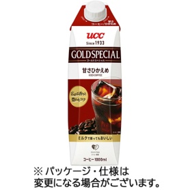 ＵＣＣ　ゴールドスペシャル　アイスコーヒー　甘さひかえめ　１０００ｍｌ　紙パック（口栓付）　１ケース（１２本）