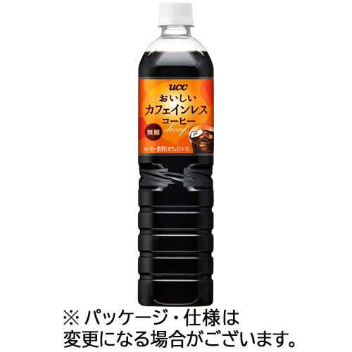 たのめーる】UCC おいしいカフェインレスコーヒー 無糖 900mL