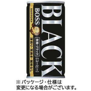 サントリー　ボス　無糖ブラック　１８５ｇ　缶　１セット（６０本：３０本×２ケース）1