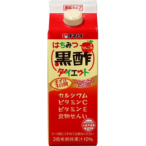 タマノイ酢　はちみつ黒酢ダイエット　濃縮タイプ　５００ｍｌ　紙パック　１ケース（１２本）1