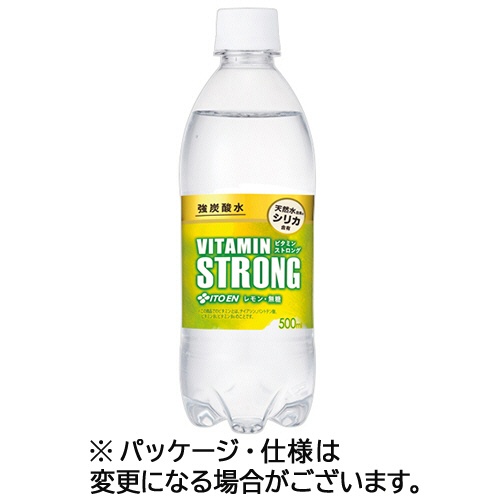 伊藤園　強炭酸水　ビタミンストロング　シリカ含有　５００ｍＬ　ペットボトル　１ケース（２４本）1