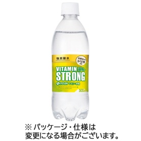 伊藤園　強炭酸水　ビタミン　ストロング　シリカ含有　５００ｍｌ　ペットボトル　１ケース（２４本）