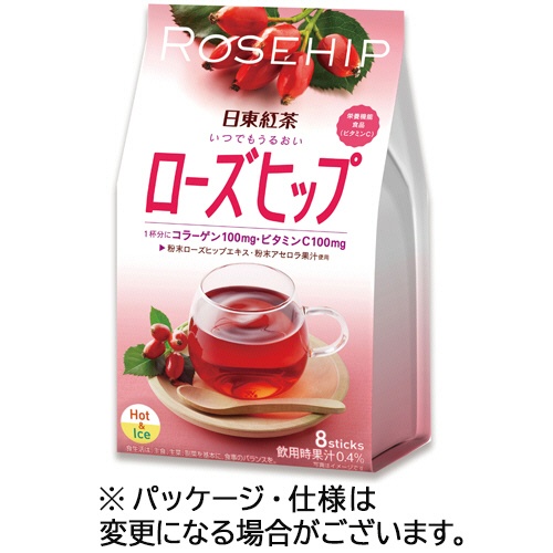 三井農林　日東紅茶　いつでもうるおいローズヒップ　スティック　１セット（２４本：８本×３パック）1
