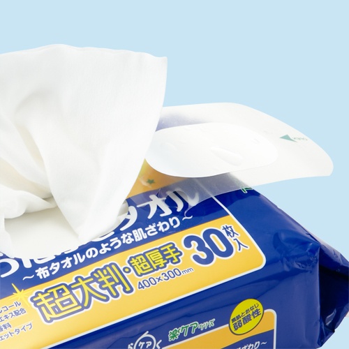 日本製紙クレシア　アクティ　からだふきタオル　超大判・超厚手　１セット（３６０枚：３０枚×１２パック）3
