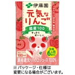 伊藤園　元気なりんご　１００ｍｌ　紙パック　１ケース（１８本：３本×６パック）