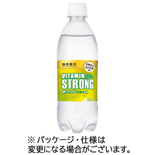 伊藤園　強炭酸水　ビタミン　ストロング　シリカ含有　５００ｍＬ　ペットボトル　１セット（４８本：２４本×２ケース）1