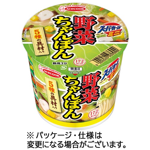 エースコック　スーパーカップミニ　野菜ちゃんぽん　４２ｇ　１ケース（１２食）1