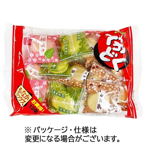 丸一製菓　でかどく　もなかミックス　１セット（１３０個：１３個×１０パック）1