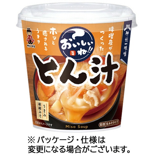 神州一味噌　おいしいね！！とん汁カップ　６４ｇ　１ケース（６食）1