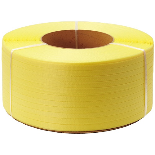 ＴＡＮＯＳＥＥ　ＰＰバンド　自動梱包機用　１５ｍｍ×２５００ｍ　黄　１セット（４巻）1